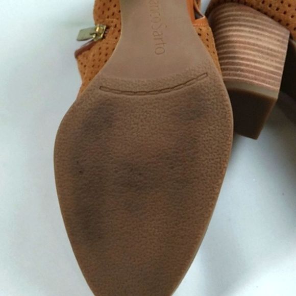 NWOT Franco Sarto camel colored ankle boot/shoes suede 7 1/2 M. - Picture 7 of 8